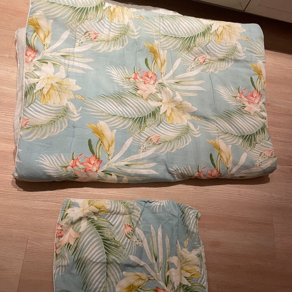 Tommy Bahama Home Tropical Twin Set of Comforter Cover, Sham & Mattress Pad!